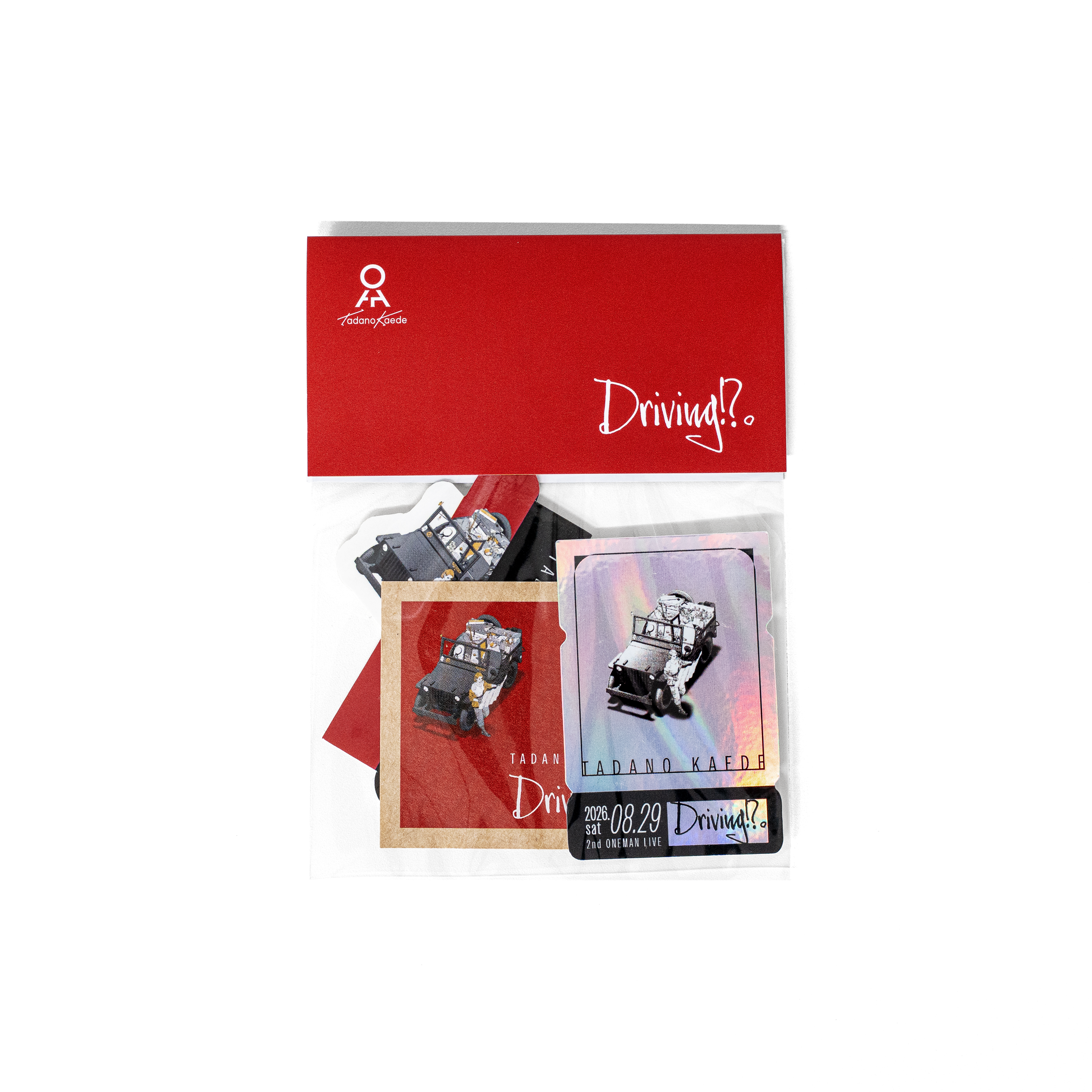 【只野楓】「Driving!?。」ステッカーパック(3PCS)