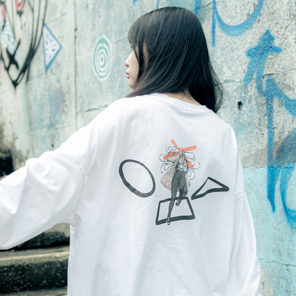 【只野楓】『Oh...』Music Video Long T-shirts (WHITE)