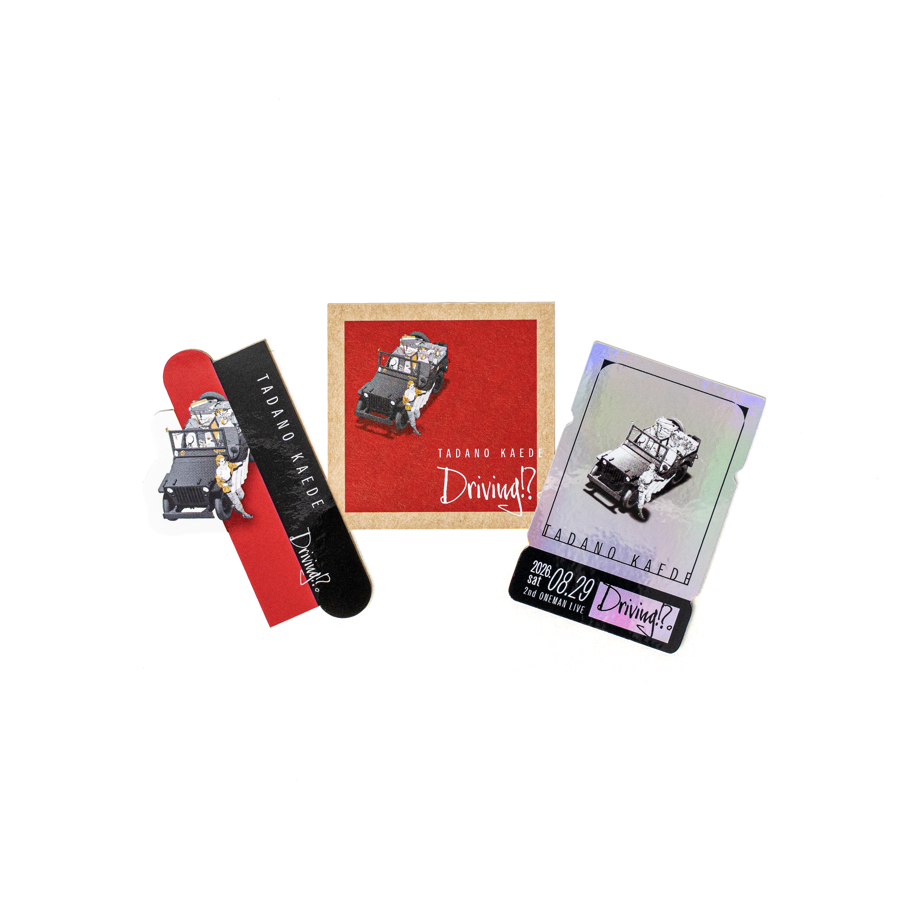 【只野楓】「Driving!?。」ステッカーパック(3PCS)