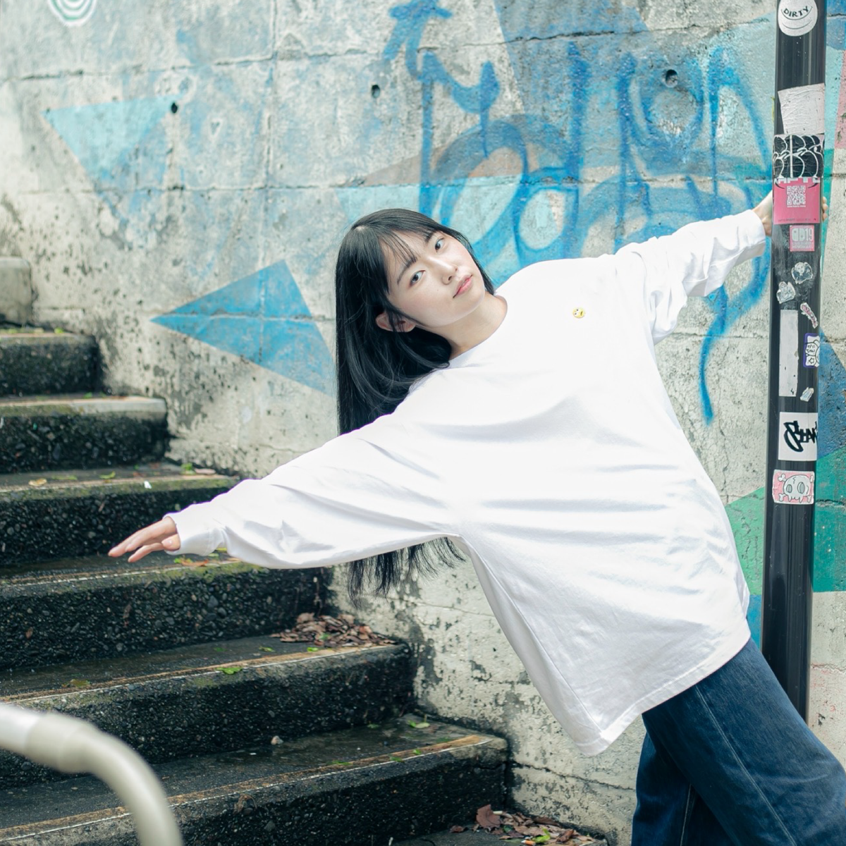 【只野楓】『Oh...』Music Video  Long T-shirts (WHITE)