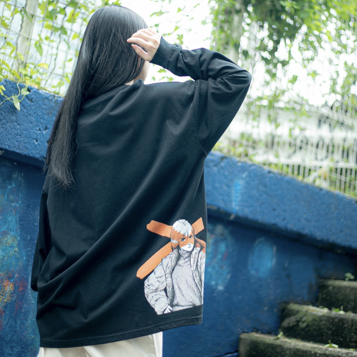 【只野楓】『Oh...』Music Jacket Long T-shirts (BLACK)