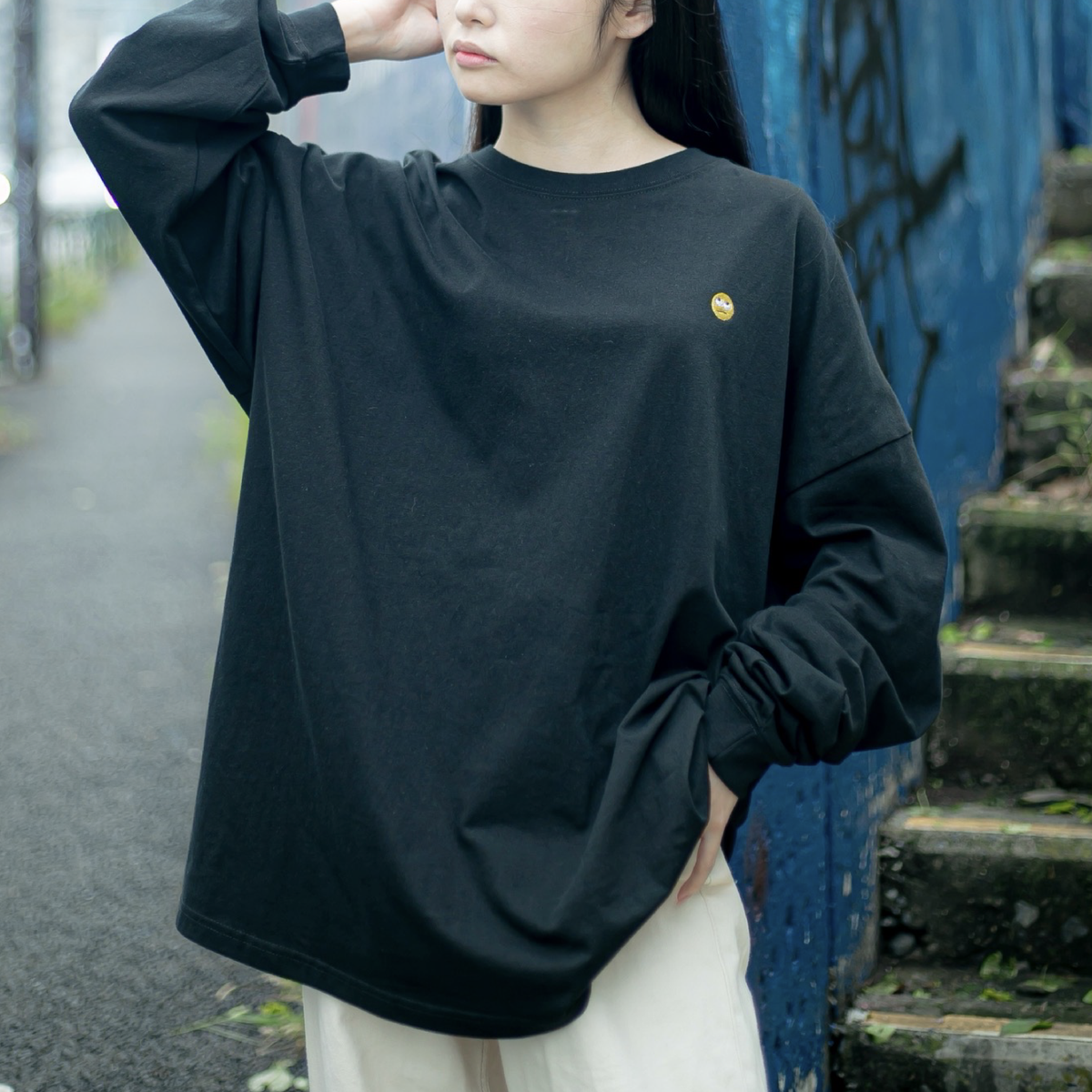 【只野楓】『Oh...』Music Jacket Long T-shirts (BLACK)